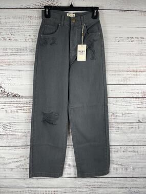 Joyfolie Mia Joy Addy Jeans Women's Size 24 Distressed High Rise Denim 30 Inseam